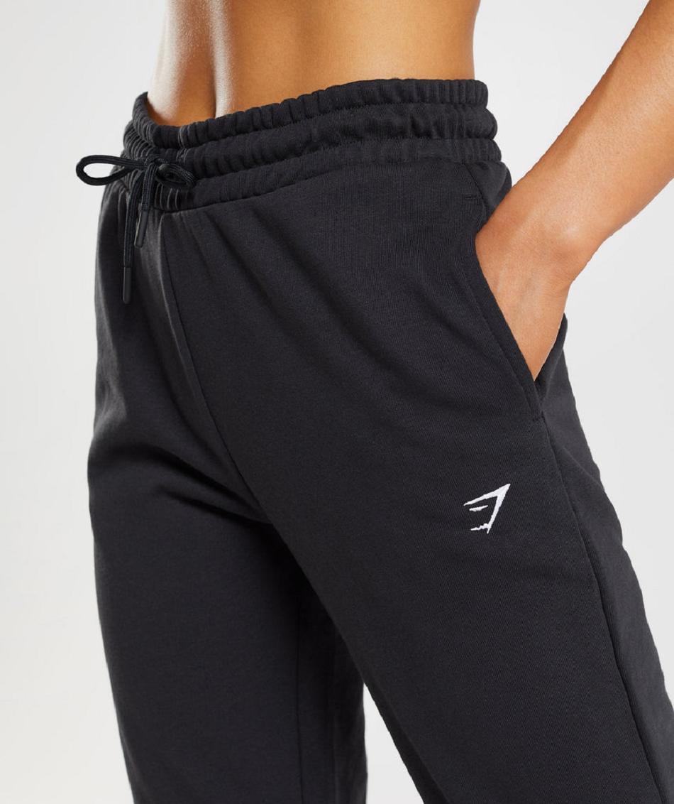 Spodnie Do Biegania Damskie Gymshark Treningowe Czarne | PL 2174ILH